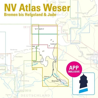 NV Atlas Duitsland DE 12 - Die Weser, Bremen bis Helgoland