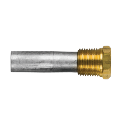 Zinc Yanmar Pencil anode  Ø16 L.50 complete with brass plug th.1/2'' Gas Conico