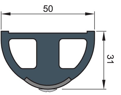 RVS strip voor TRAP5S 10 x 2 meter