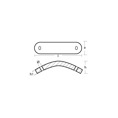 Zinc Selava curved plate for engine FB