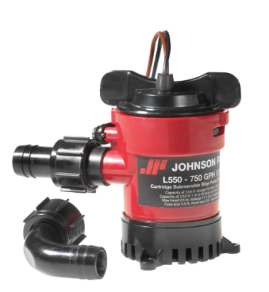 Johnson Pump L-serie Bilgepomp ( cartridge type ) L650  12V / 3 2A  61l/min  Opvoerhoogte max. 3 5m