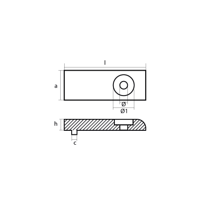Zinc Mercury Plate for Verado 215-275 (4 each engine)