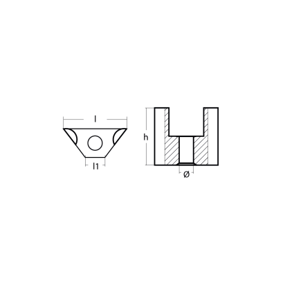Zinc Yamaha Cylinder Crankcase anode 25-90HP