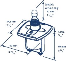 Boegschroefpaneel elektr. schakelaar, metaal