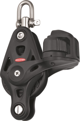 RF64130 Ronstan Core 60mm, 1-schijfsblok, swivel, hondsvot, klem
