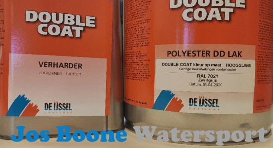 polyester DD lak Double coat hoogglans zwartgrijs