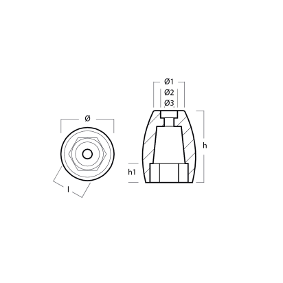 Zinc Wesmar bowthruster anode
