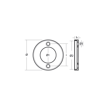 Zinc Volvo outdrive ring for engine 250 - 270 - 275 - 285