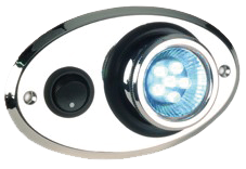 allpa Kunststof LED-Binnenverlichting ( CE RoHS )  opbouw ( inbouwdiepte 30mm )  met oogbal-rotatie