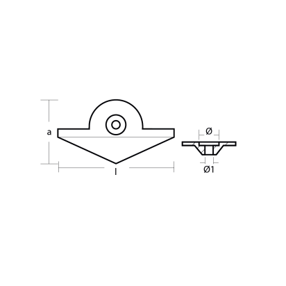 Zinc Yamaha Outboard Trim Tab Anode 9.9-15 HP