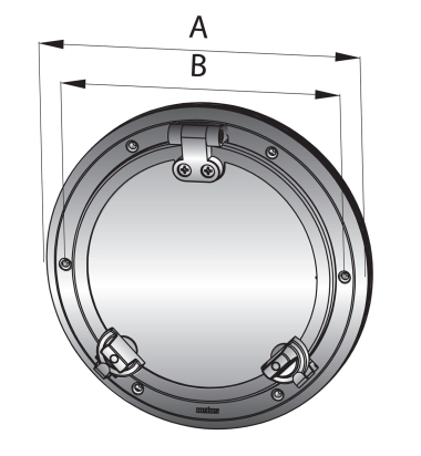 RVS 316 patrijspoort type PWS32, A2 kwaliteit