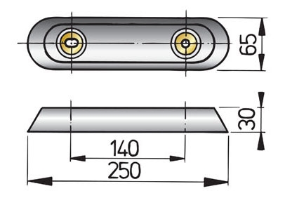 Huid anode type 25 Aluminium