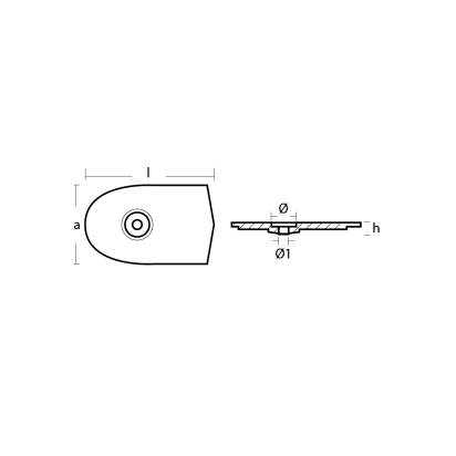 Zinc Yamaha Outboard  plate 6-8HP