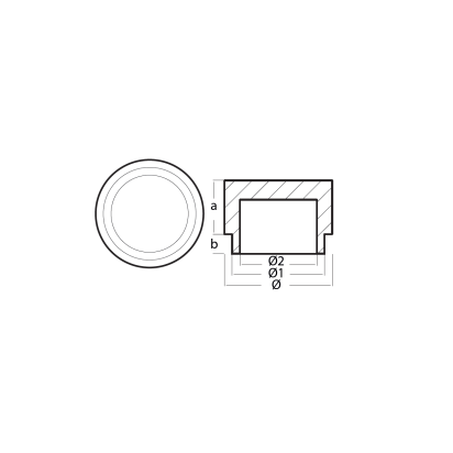 Zinc Akirpropeller anode Ø140