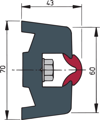 Mtr. stootlijst TRAP70 wit (min. lengte 20 meter)