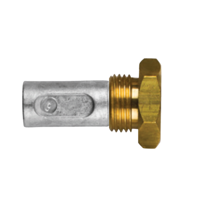 Zinc Renault pencil anode Ø14 L.28 complete with brass plug th.18X1,5