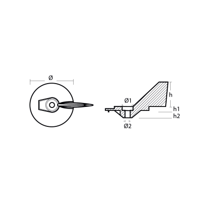 Zinc Yamaha Skeg for Sterndrive