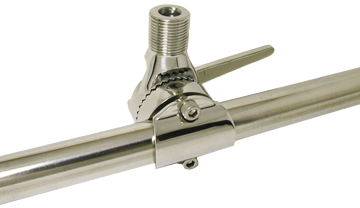 allpa RVS Verstelbare Antennevoet voor Railingmontage ( Ø20-25mm )  A=116mm  B=49mm  C=25mm  D=87mm