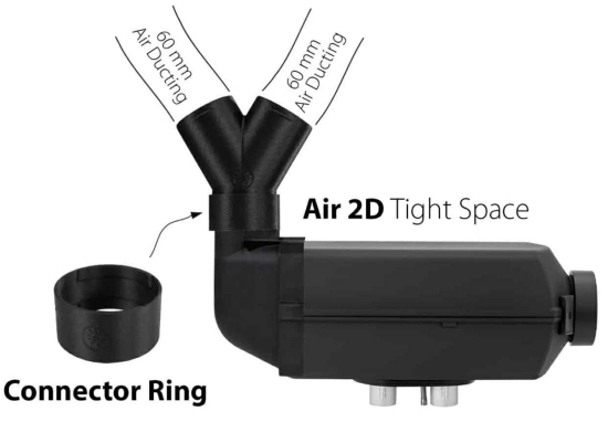 AUTOTERM AIR 2D-TSC 12V (haakse aansluiting)