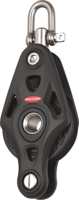 RF64110 Ronstan Core 60mm, 1-schijfsblok, swivel, hondsvot
