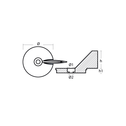 Zinc Mercury Skeg for trim tab for Formula 60HP
