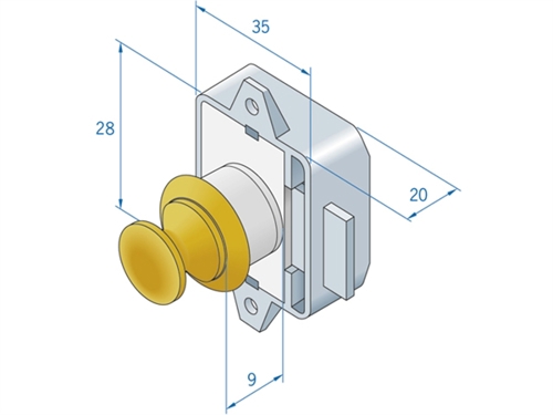 Kleine ring chroom 16mm