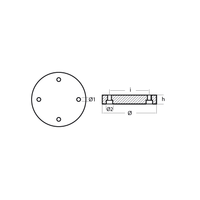 Zinc Turian  propeller anode Ø150 H25