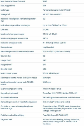 E-LINE 22kW Inbouw Elektrische Voorstuwingsmotor