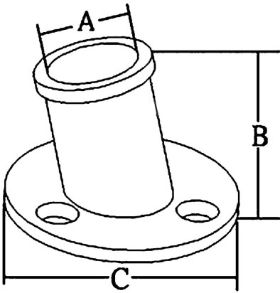 RVS Vlaggenstokhouder  Ø25mm