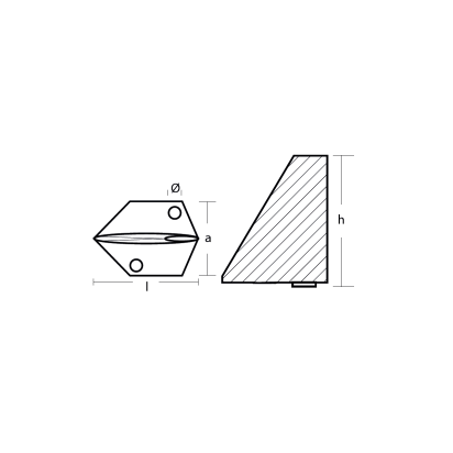 Zinc Yamaha Skeg for 9,9-15HP