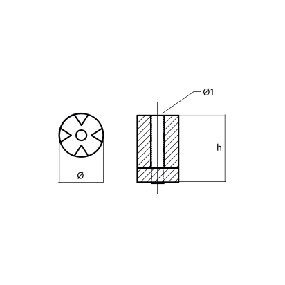 Zinc Volvo Penta Propeller anode for IPS drive