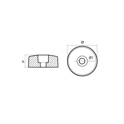 Zinc Flex-o-fold propeller prop side anodes - sold in pairs