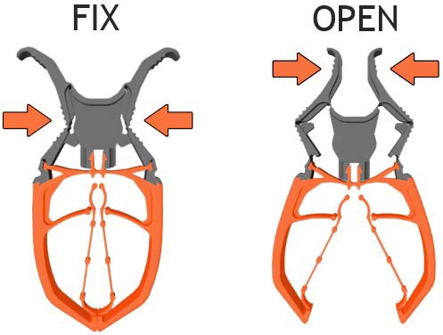 Fixclip wit/oranje 6-pack