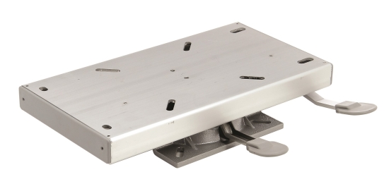 Swivel 360° rotatable (R) w. 7 locking positions w slide