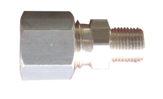 Rechte koppeling buitendraad 8x 1/4' 8 x 1/4”