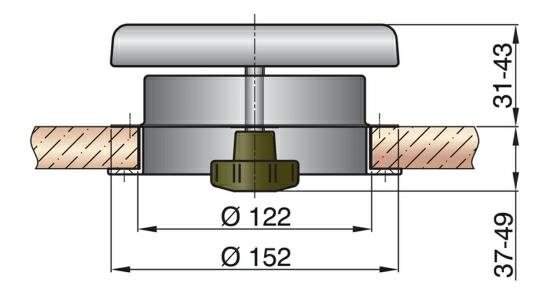 Paddestoelventilator type ATHOS1 RVS316
