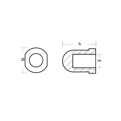 MG Varifold prop nut VF108/VF120 3 & 4 blades