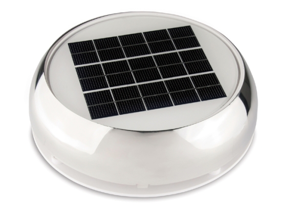 3" Day/Night Solar Vent - Stainless Steel