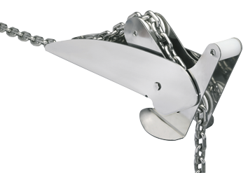 RVS Ankerrol  A=440mm  B=71mm  C=100mm ( kantelbaar tot 20 0kg )