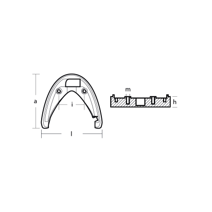 Zinc Yamaha Horseshoe for Sterndrive
