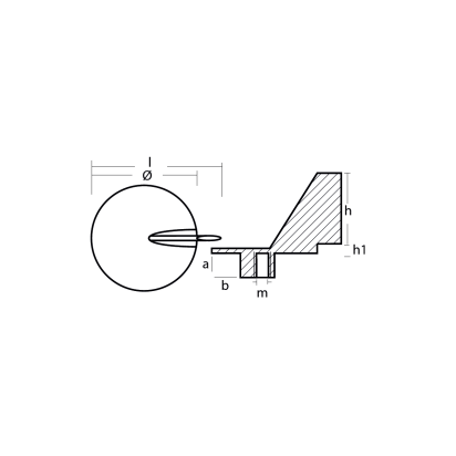 Zinc Suzuki skeg for trim tab 50-70 HP DT150-DT175-DT200-DT225 4T