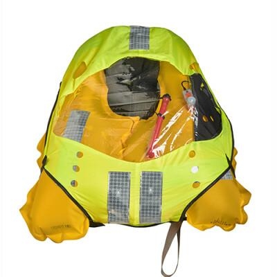 Reddingsvest Crewfit+ 180N Pro auto met harnas, licht & hood zwart