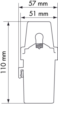 Compacte navigatielamp wit toplicht