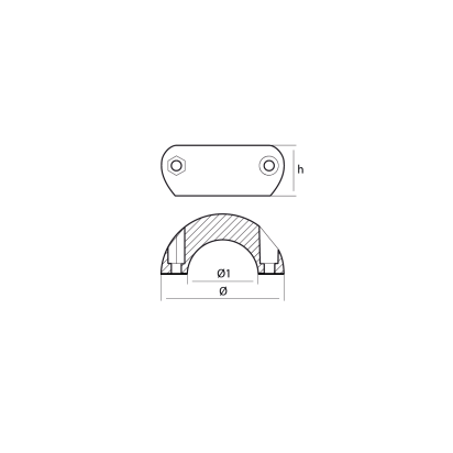 AL Shaft collar naca profile Ø 22mm