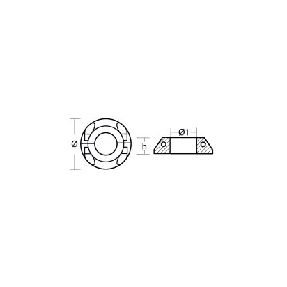 Zinc Max Prop - collar anode int. Ø42