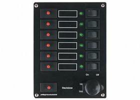 Schakelpaneel 6-voudig + stopcontact STV106/1