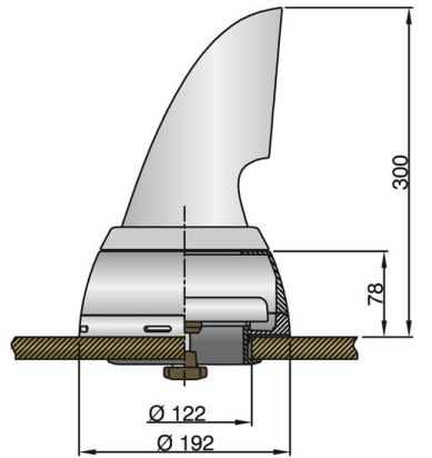 Doradebox RVS voor luchthapper D100mm