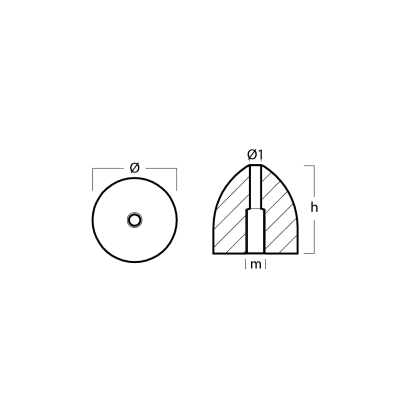 Zinc Varifold prop nut VF108/VF120 3 & 4 blades