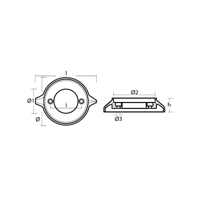 Zinc Volvo outdrive ring for engine 280 - 290 single prop