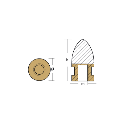 Zinc RIVA PROP NUT COMP. 16x1,5